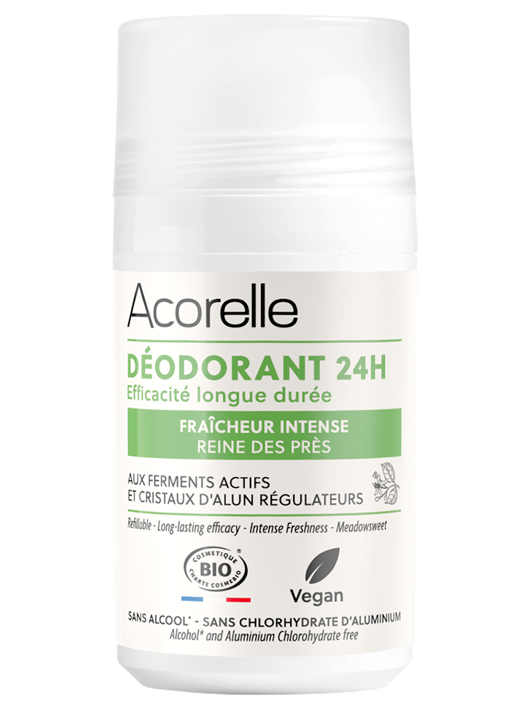 Acorelle Déodorant 24H Efficacité Longue Durée Fraîcheur Intense Bille Bio 50 ml